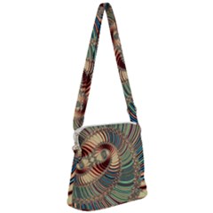 Fractal Strange Unknown Abstract Zipper Messenger Bag by Proyonanggan