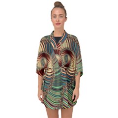 Fractal Strange Unknown Abstract Half Sleeve Chiffon Kimono by Proyonanggan