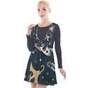 Space Theme Art Pattern Design Wallpaper Plunge Pinafore Velour Dress View1