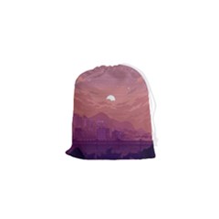 Aesthetic Pixel Art Landscape Drawstring Pouch (xs) by Sarkoni