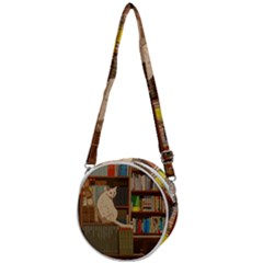 Library Aesthetic Crossbody Circle Bag by Sarkoni