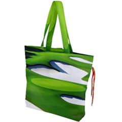 Golf Course Par Green Drawstring Tote Bag by Sarkoni