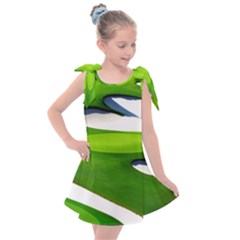 Golf Course Par Green Kids  Tie Up Tunic Dress by Sarkoni