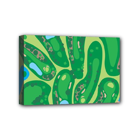 Golf Course Par Golf Course Green Mini Canvas 6  X 4  (stretched) by Sarkoni