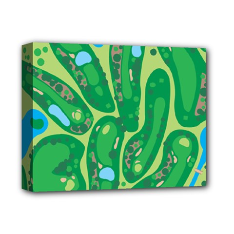 Golf Course Par Golf Course Green Deluxe Canvas 14  X 11  (stretched) by Sarkoni