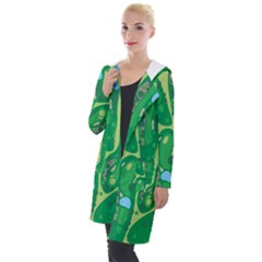 Golf Course Par Golf Course Green Hooded Pocket Cardigan by Sarkoni