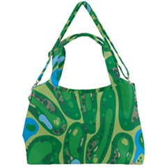 Golf Course Par Golf Course Green Double Compartment Shoulder Bag by Sarkoni