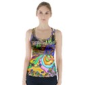 Nature Moon Psychedelic Painting Racer Back Sports Top View1