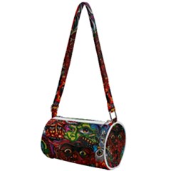 Somewhere Near Oblivion Nightmares Acid Colors Psychedelic Mini Cylinder Bag by Sarkoni