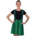 Green Seamless Watermelon Skin Pattern Velvet Suspender Skater Skirt View1