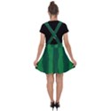 Green Seamless Watermelon Skin Pattern Velvet Suspender Skater Skirt View2