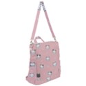 Cute Cat Cartoon Doodle Seamless Pink Pattern Crossbody Backpack View2