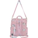 Cute Cat Cartoon Doodle Seamless Pink Pattern Crossbody Backpack View3