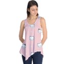 Cute Cat Cartoon Doodle Seamless Pink Pattern Sleeveless Tunic View1