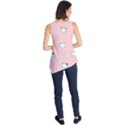 Cute Cat Cartoon Doodle Seamless Pink Pattern Sleeveless Tunic View2