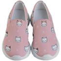 Cute Cat Cartoon Doodle Seamless Pink Pattern Kids Lightweight Slip Ons View1