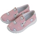 Cute Cat Cartoon Doodle Seamless Pink Pattern Kids Lightweight Slip Ons View2