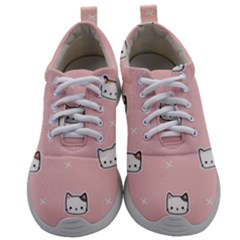 Cute Cat Cartoon Doodle Seamless Pink Pattern Mens Athletic Shoes by Grandong