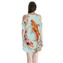 Koi Fish Shoulder Cutout Velvet One Piece View2