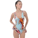 Koi Fish Side Cut Out Swimsuit View1