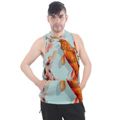 Koi Fish Men s Sleeveless Hoodie by Grandong