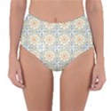 Ornaments Style Pattern Reversible High-Waist Bikini Bottoms View3