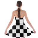 Black White Chess Board Strapless Bra Top Dress View2