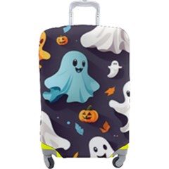 Ghost Pumpkin Scary Luggage Cover (large) by Ndabl3x