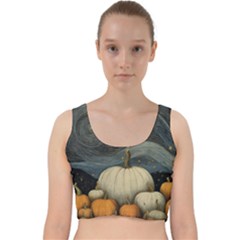 Pumpkin Halloween Velvet Racer Back Crop Top by Ndabl3x