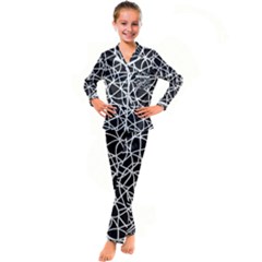 Interconnectedness Kids  Satin Long Sleeve Pajamas Set by Sobalvarro