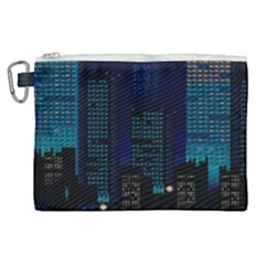 Pixel Art Night City Japan Canvas Cosmetic Bag (xl) by Sarkoni