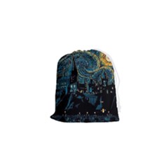 Hogwarts Starry Night Van Gogh Drawstring Pouch (xs) by Sarkoni