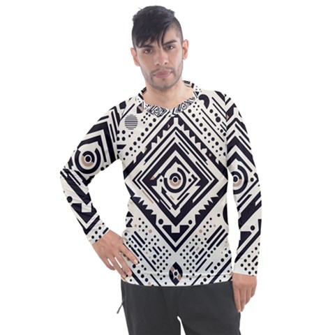 Tribal Pattern Men s Pique Long Sleeve T-shirt by Sobalvarro