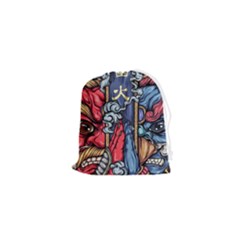 Japan Art Aesthetic Drawstring Pouch (xs) by Sarkoni