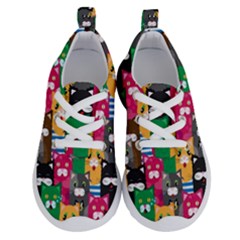 Cats Funny Colorful Pattern Texture Running Shoes by Grandong