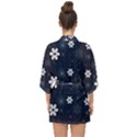 Flower Pattern Texture Half Sleeve Chiffon Kimono View2