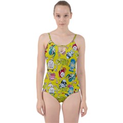 Robot Pattern Cut Out Top Tankini Set by Ndabl3x