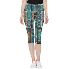 Texture, Pattern, Abstract, Colorful, Digital Art Inside Out Lightweight Velour Capri Leggings  by nateshop