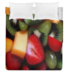 Fruits, Food, Green, Red, Strawberry, Yellow Duvet Cover Double Side (queen Size) by nateshop