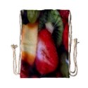 Fruits, Food, Green, Red, Strawberry, Yellow Drawstring Bag (Small) View2