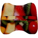 Fruits, Food, Green, Red, Strawberry, Yellow Velour Head Support Cushion View2