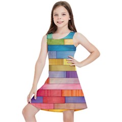 Rainbow Wood Kids  Lightweight Sleeveless Dress by zappwaits