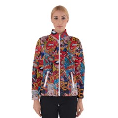 Comic Cartoon Pattern Women s Bomber Jacket by pakminggu