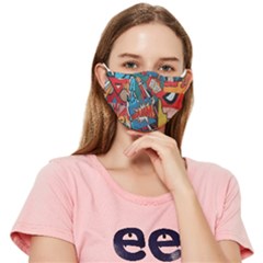 Comic Cartoon Pattern Fitted Cloth Face Mask (adult) by pakminggu