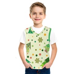 Geometric Christmas Pattern Kids  Basketball Tank Top by Grandong