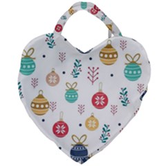 Cute Christmas Pattern Giant Heart Shaped Tote by Grandong