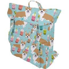 Welsh Corgis Dog Boba Tea Bubble Tea Cute Kawaii Buckle Up Backpack by Grandong