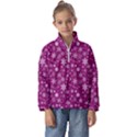 Purple Christmas Pattern Kids  Half Zip Hoodie View1