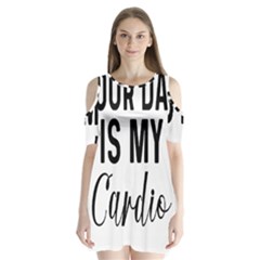 Your Dad Is My Cardio T- Shirt Your Dad Is My Cardio T- Shirt Yoga Reflexion Pose T- Shirtyoga Reflexion Pose T- Shirt Shoulder Cutout Velvet One Piece by hizuto