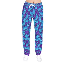 Flowers And Bloom In Perfect Lovely Harmony Women Velvet Drawstring Pants by pepitasart